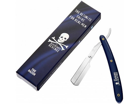 bluebeards-revenge-open-scheermes-verpakking Een Shavette van het merk BlueBeards Revenge