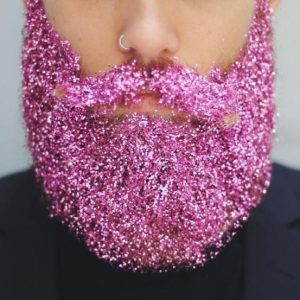glitterbaard-roze